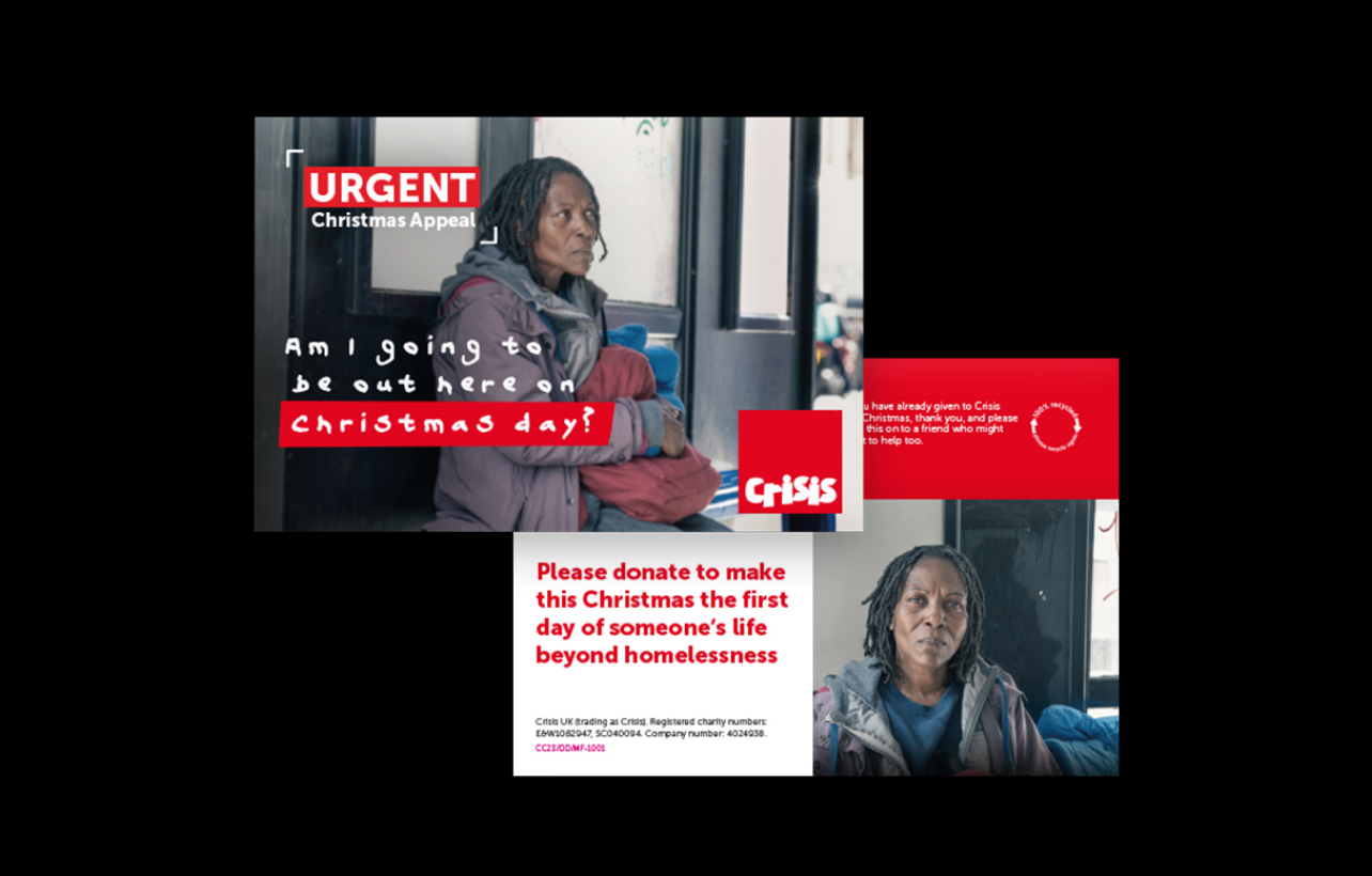 A mockup showing the front and back of an envelope