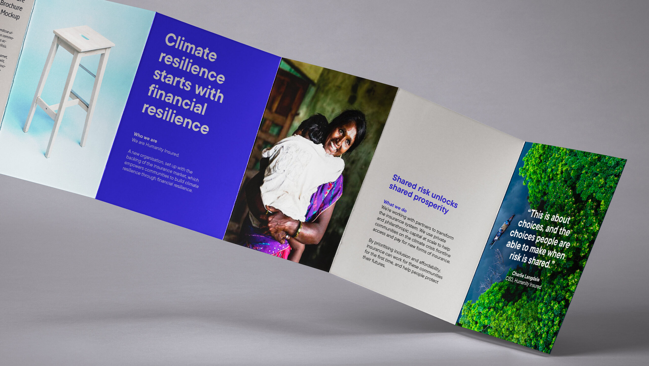 A flyer for Humanity Insured